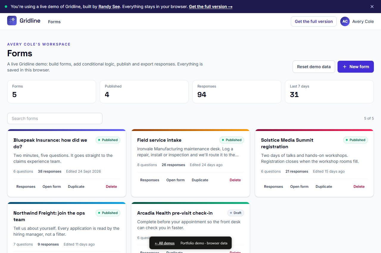 Gridline interface